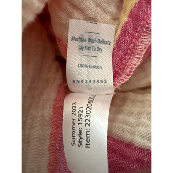 Marine Layer Sage Double Cloth Pink Stripe Maxi Dress Size M Beach Coastal Boho - Picture 13 of 13